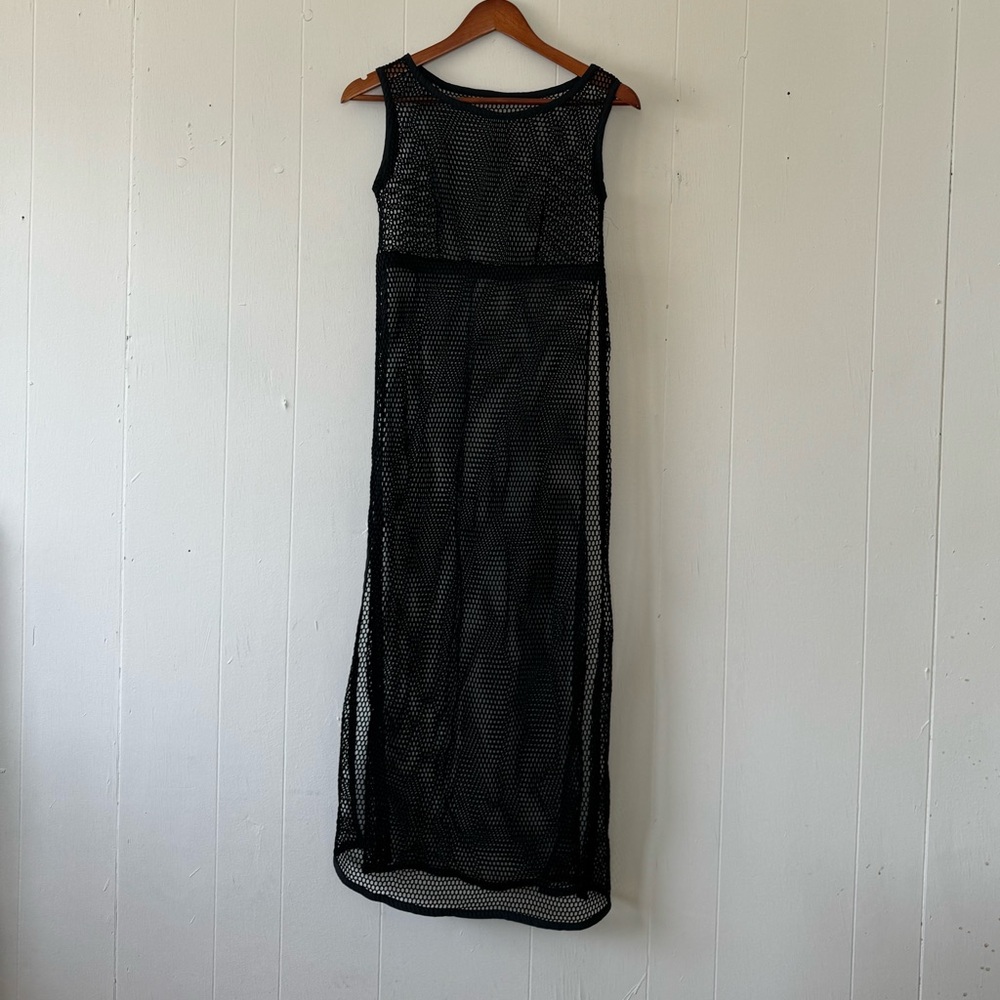 Vintage Black Netted Cover Up Small S Formfit Roger Made in USA